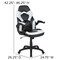 Emma and Oliver Gaming Desk and Racing Chair Set with Headphone Hook, and Monitor Stand